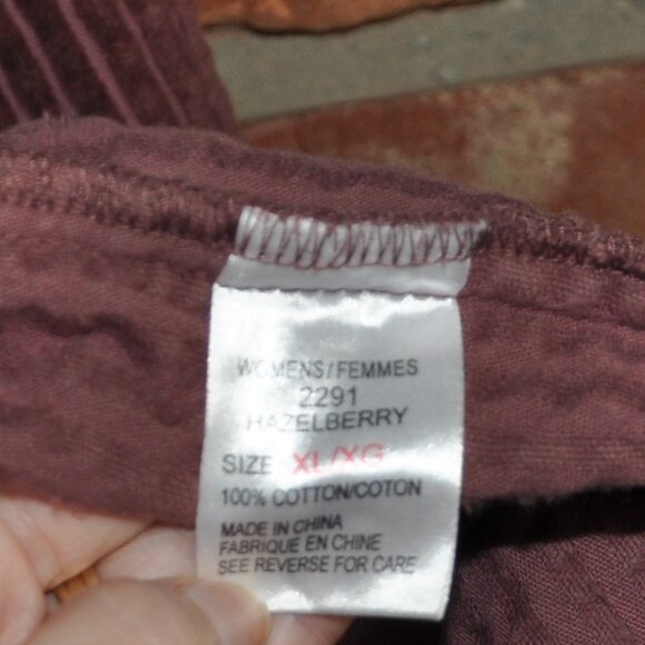 Vintage Woolrich Corduroy Zip-up Coat Jacket Hazel Berry XL - Picture 9 of 9